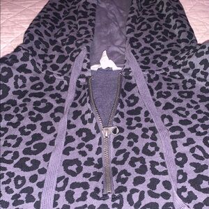 No Boundaries Leopard Print Sweater - Black and Gray